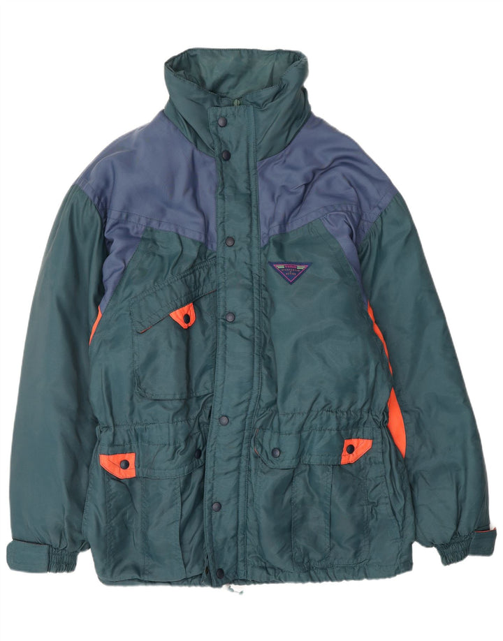 BRUGI Mens Ski Jacket UK 38 Medium Green Colourblock Polyester
