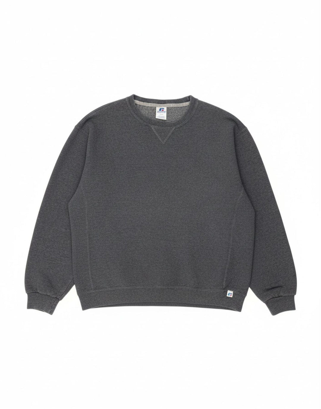RUSSELL ATHLETIC Mens Grant Fit Sweatshirt Jumper Large Grey Cotton