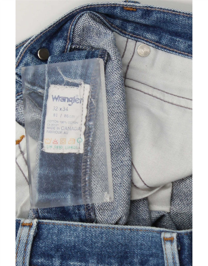 Wrangler Straight Jeans til mænd W32 L31 blå bomuld