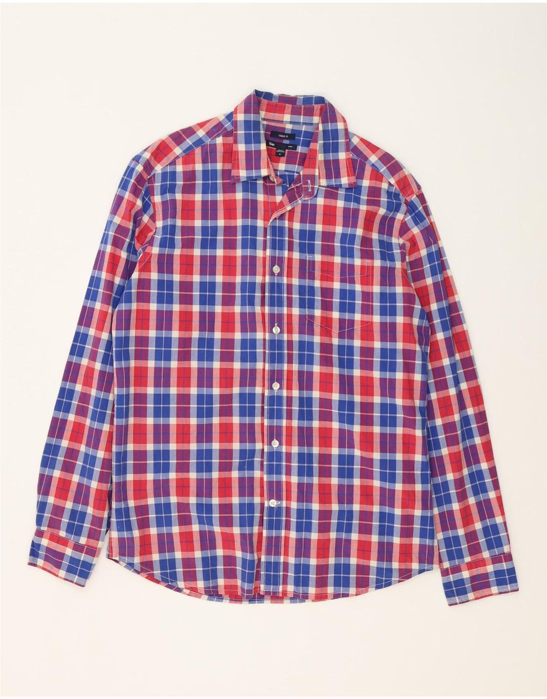 GAP Herre Classic Fit skjorte Medium flerfarvet ternet bomuld