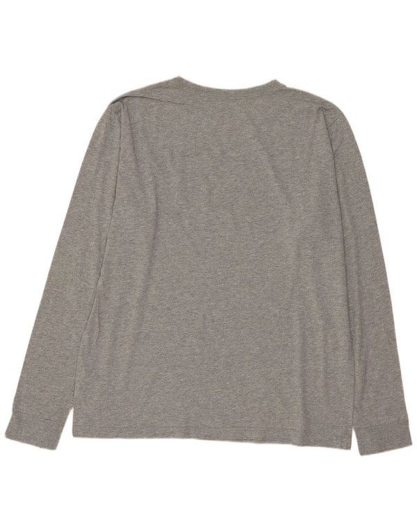 Nike Herre Regular Fit Top Langærmet Stor Grå Flecked Bomuld