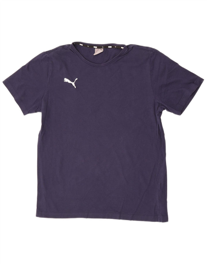 Puma Herre T-Shirt Top Stor Marineblå Bomuld