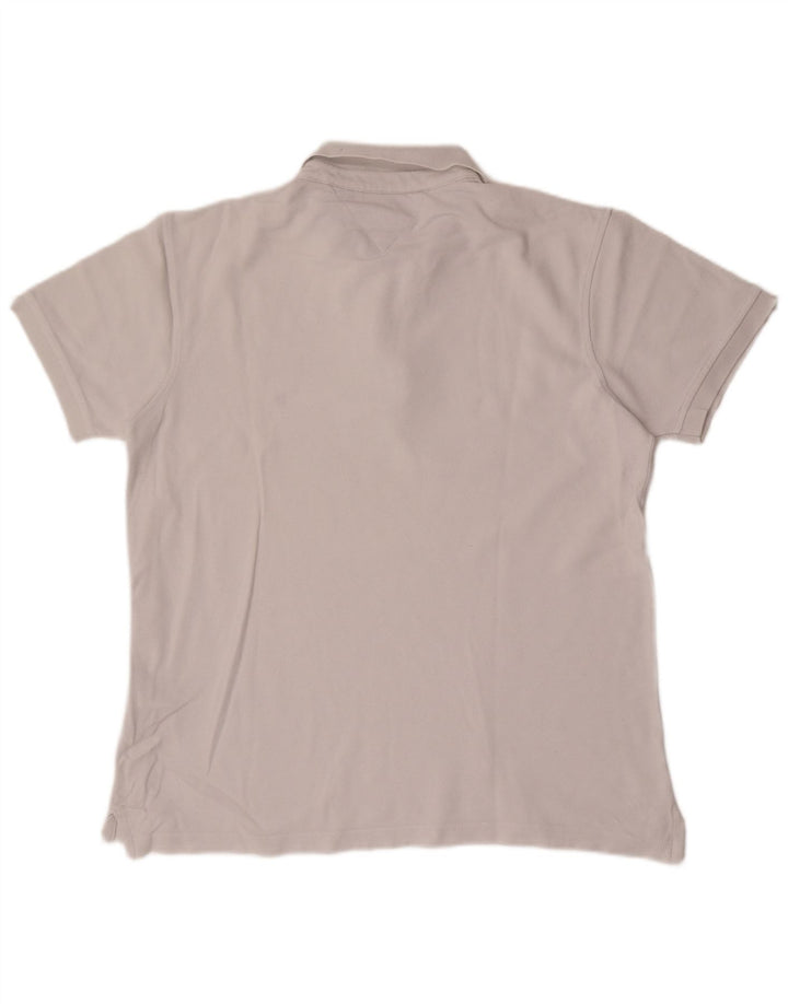 Tommy Hilfiger Herre Polo Shirt XL Hvid Bomuld