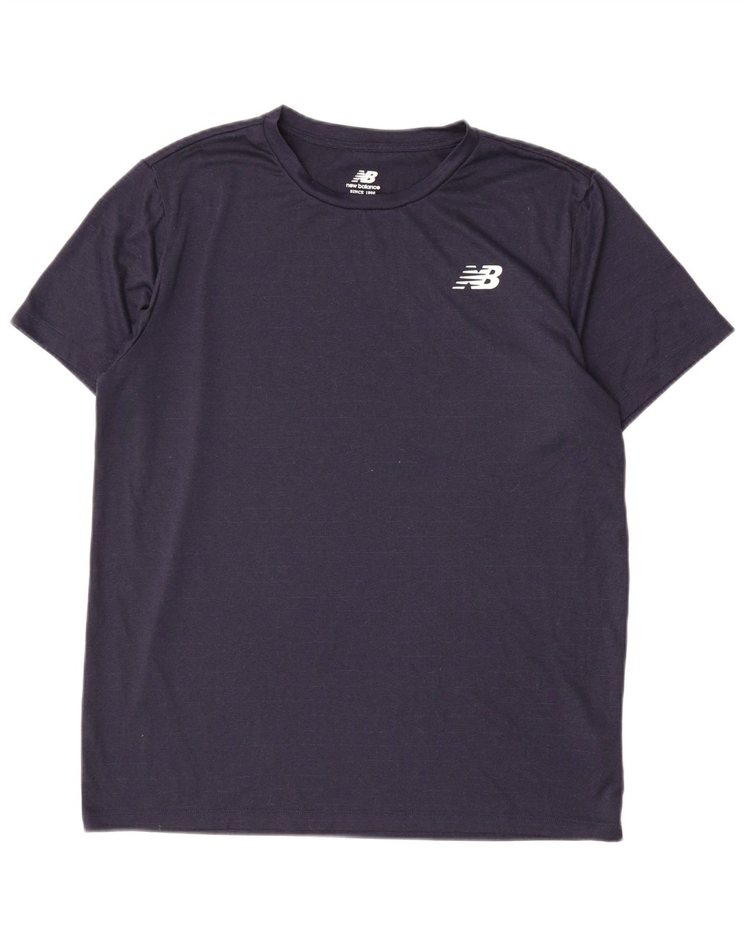 New Balance Herre T-Shirt Top Stor marineblå nålestribet polyester