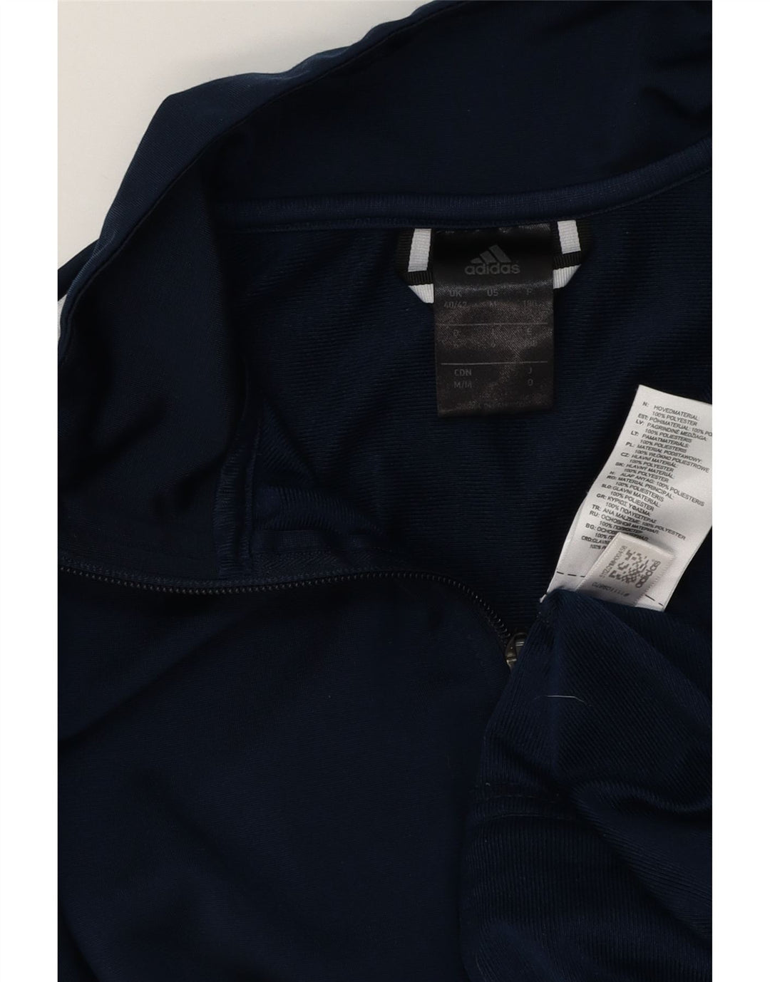 Adidas Træningsdragt til mænd Topjakke UK 40/42 Medium Navy Blue Polyester