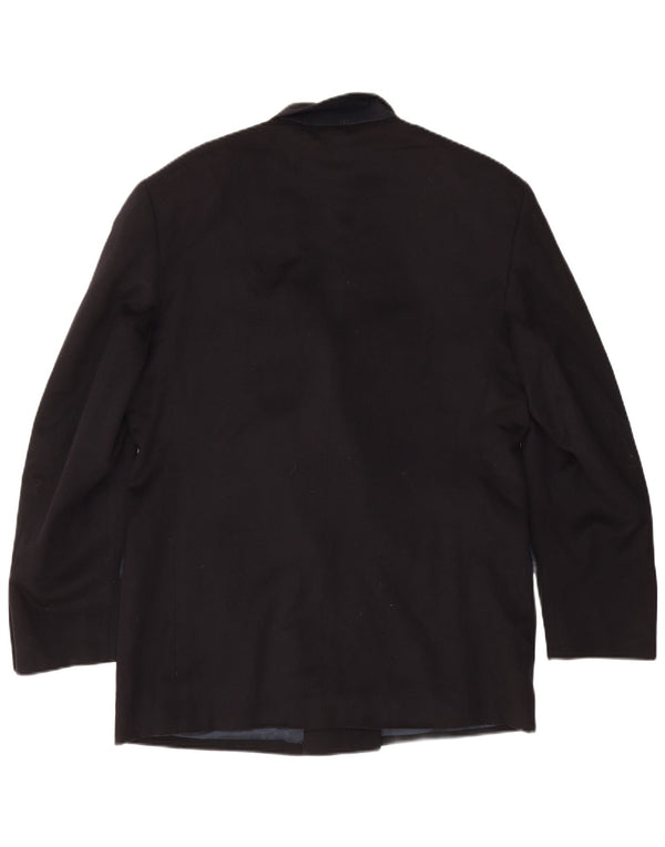 Urbis Herre dobbeltradet blazerjakke IT 50 Stor marineblå uld