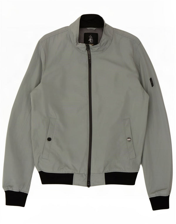 Refrigue Herre Bomber Jacket UK 38 Medium Grey Colourblock Polyester