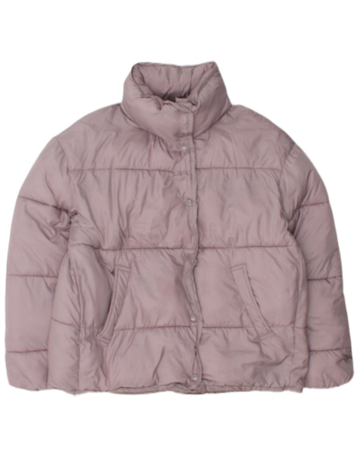 Zara polstret jakke til kvinder UK 14 Medium Pink Polyester