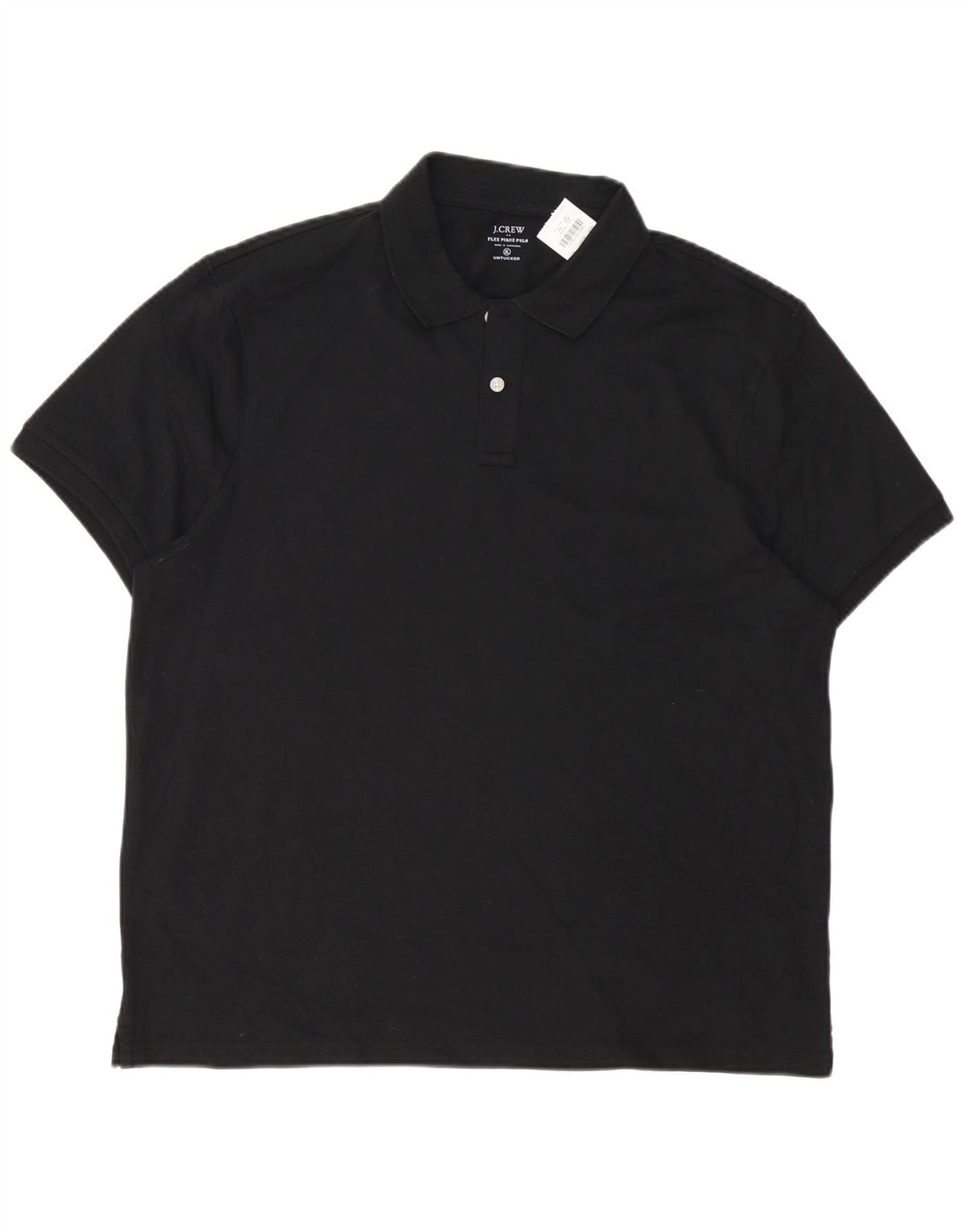 J. CREW Poloshirt til mænd XL Sort bomuld