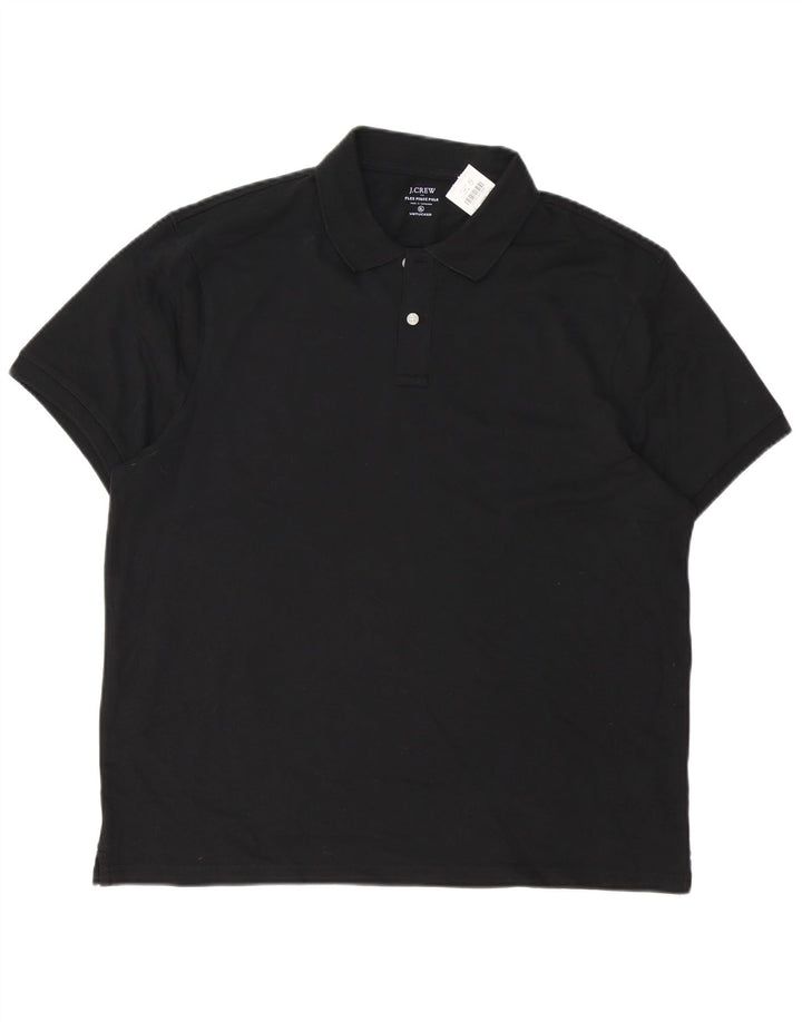 J. CREW Poloshirt til mænd XL Sort bomuld