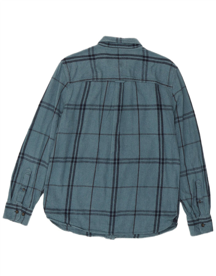 Fat Face Herre Flanellskjorte Medium Blå Plaid Bomuld