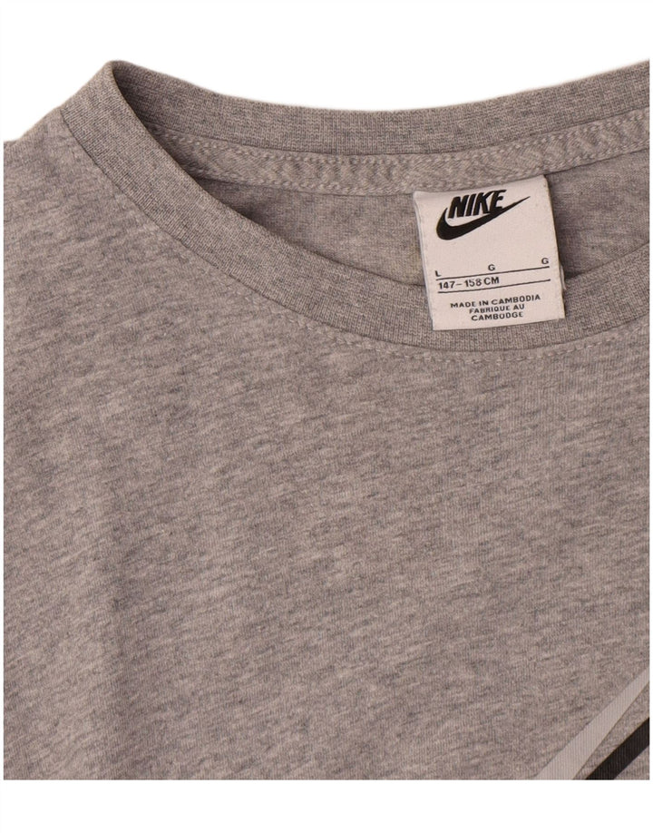 Nike drenge grafisk t-shirt top 12-13 år stor grå flækket