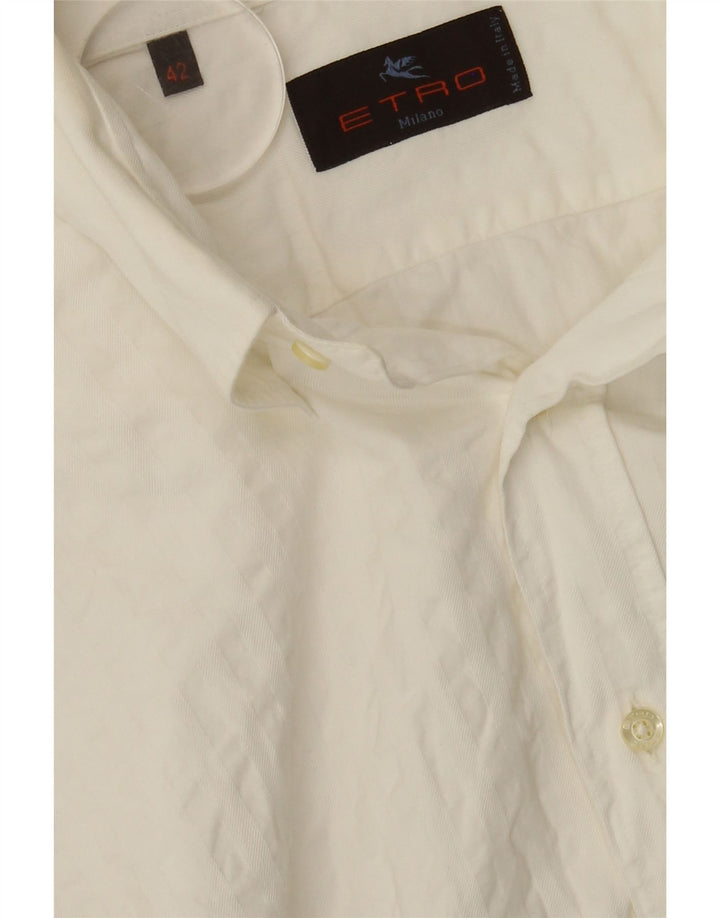 ETRO Mens Shirt Size 42 Large White Cotton