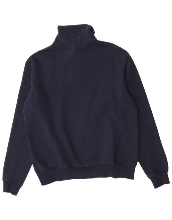 Zara Sweatshirt med lynlås til mænd, lille marineblå polyester