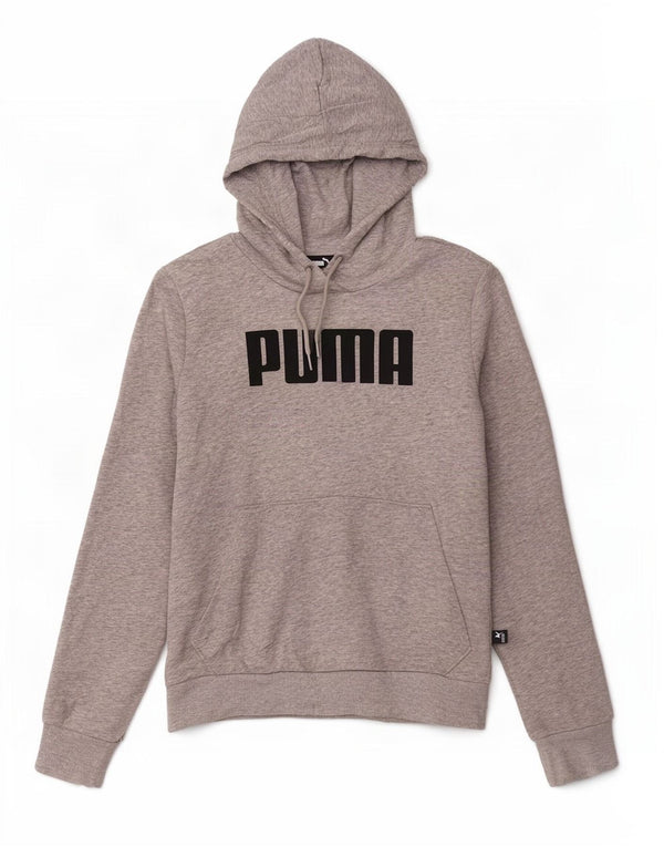 Puma Graphic Hoodie Jumper UK 14 Medium Grey Bomuld