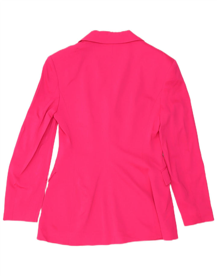 Zara Dame 2 Button Blazer Jacket UK 12 Medium Pink Viscose