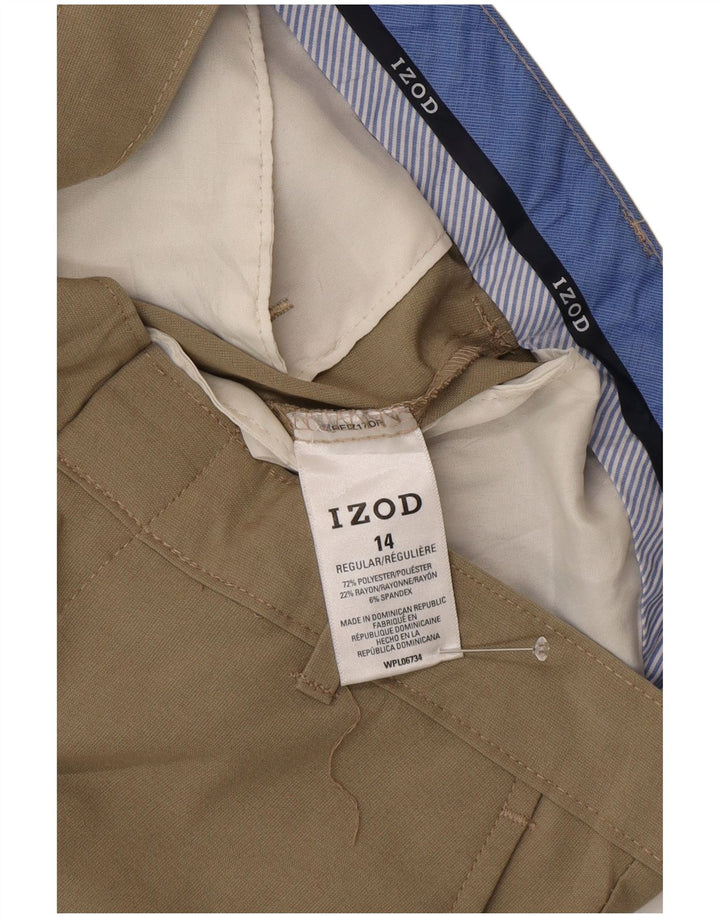 Izod Boys Regular Fit Chinobukser 13-14 år W26 L28 Beige Polyester