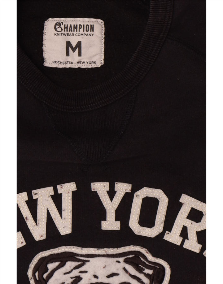 Champion Herre Grafisk Sweatshirt Jumper Medium Navyblå Bomuld