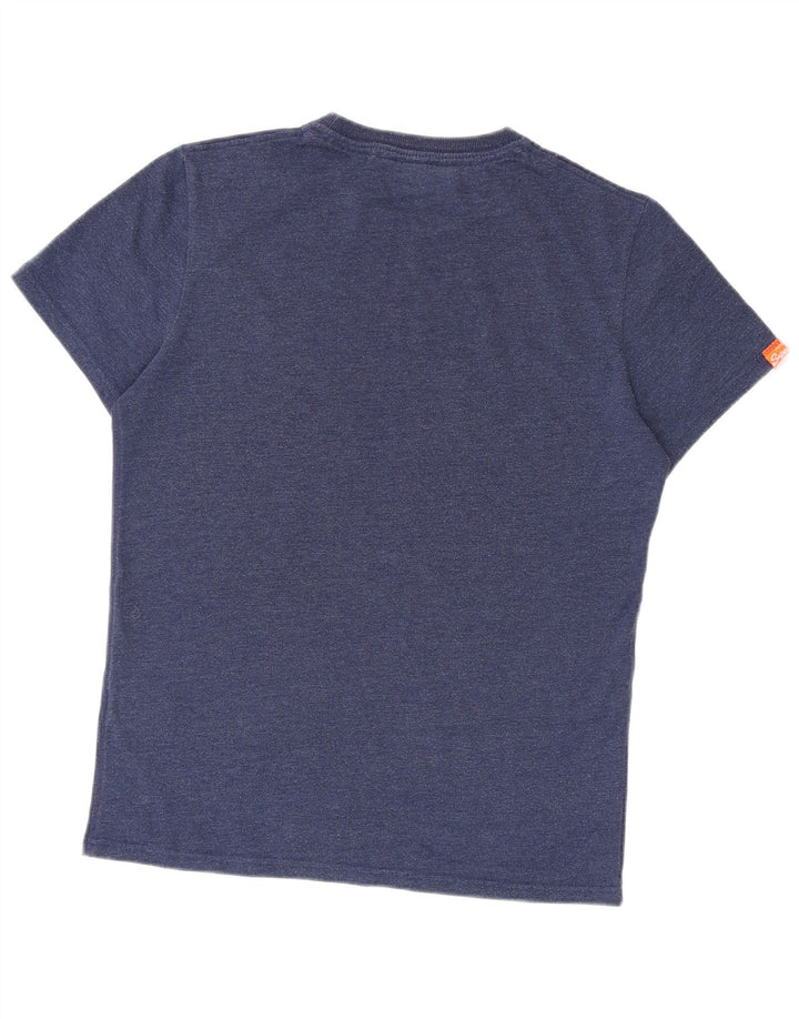 Superdry Grafisk T-shirt top til mænd, stor blå bomuld