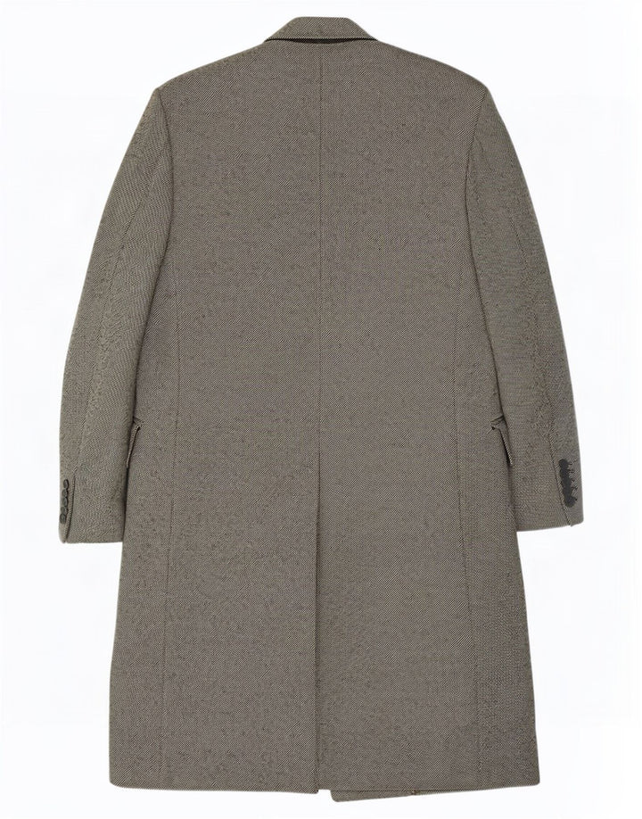 Sidi Herre Double Breasted Coat UK 38 Medium Grey Pinstripe