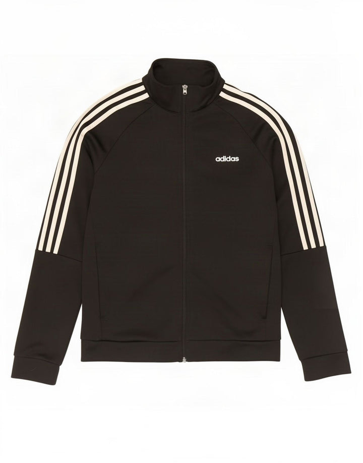 Adidas træningsdragt topjakke til kvinder UK 12/14 Medium Black Polyester