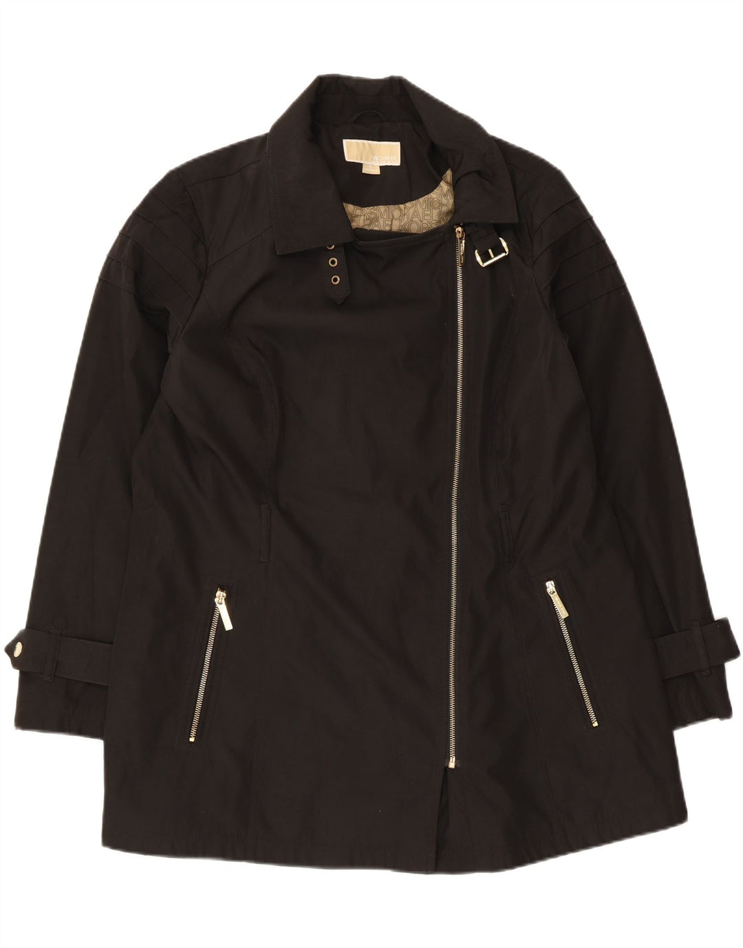 Michael Kors Dame Overfrakke UK 18 XL Sort Polyester