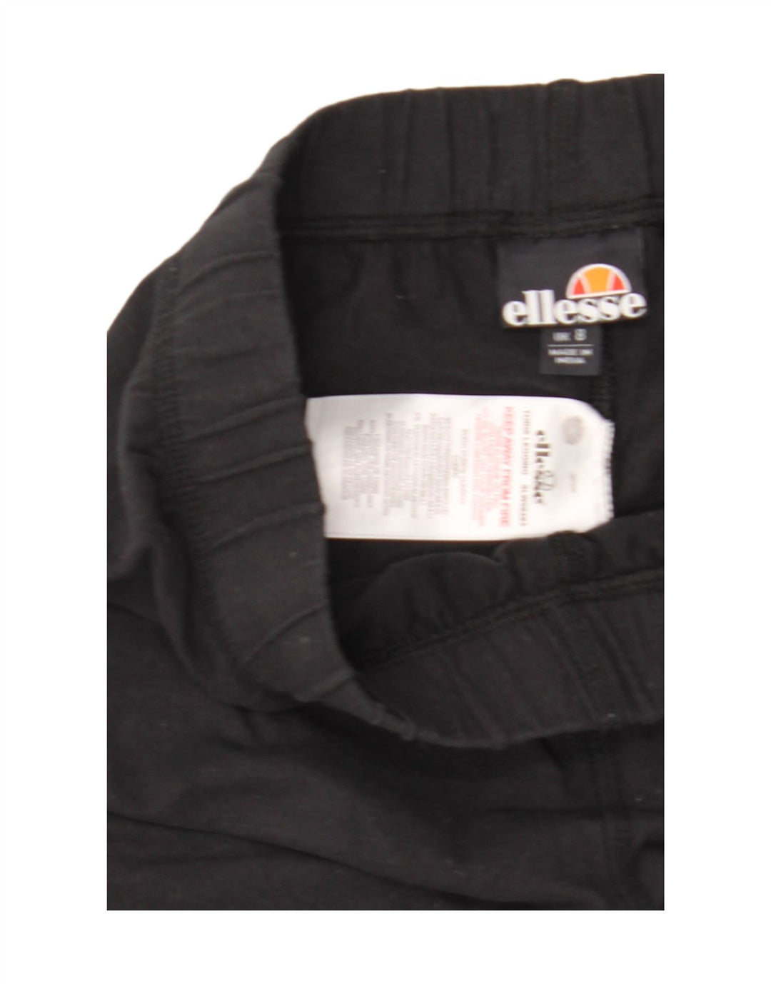 Ellesse Womens Grafiske Leggings UK 8 Small Black Bomuld