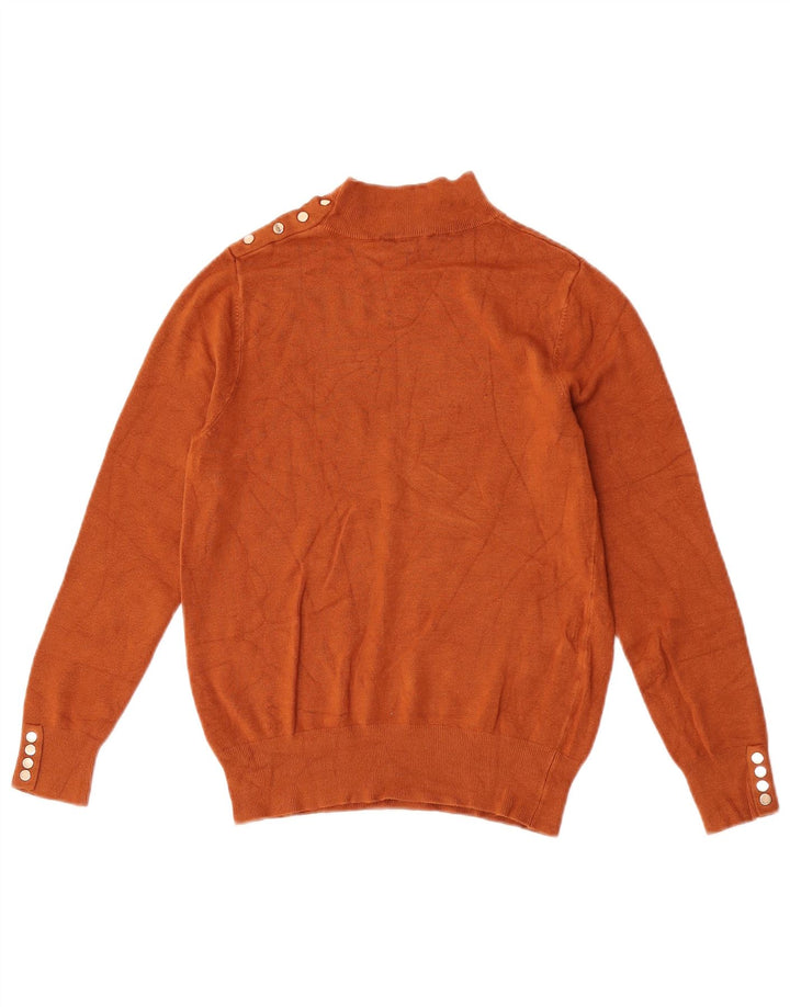 Coast Dame Turtle Neck Jumper Sweater UK 12 Medium Brown Viscose