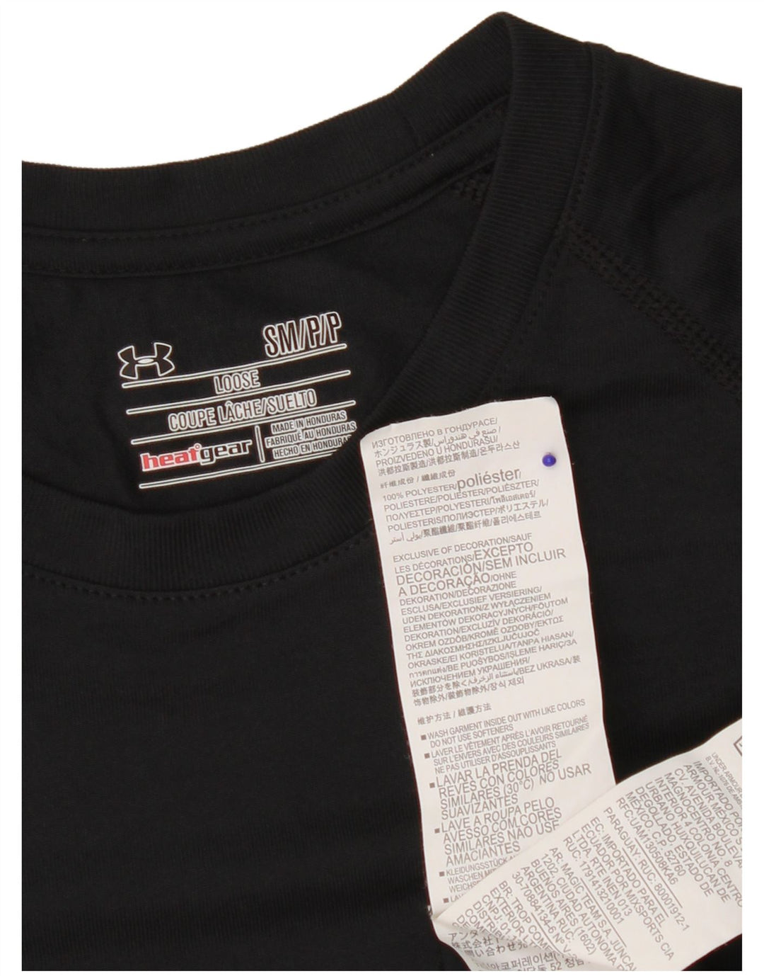Under Armour Herre Heat Gear Grafisk T-Shirt Top Lille Sort Polyester