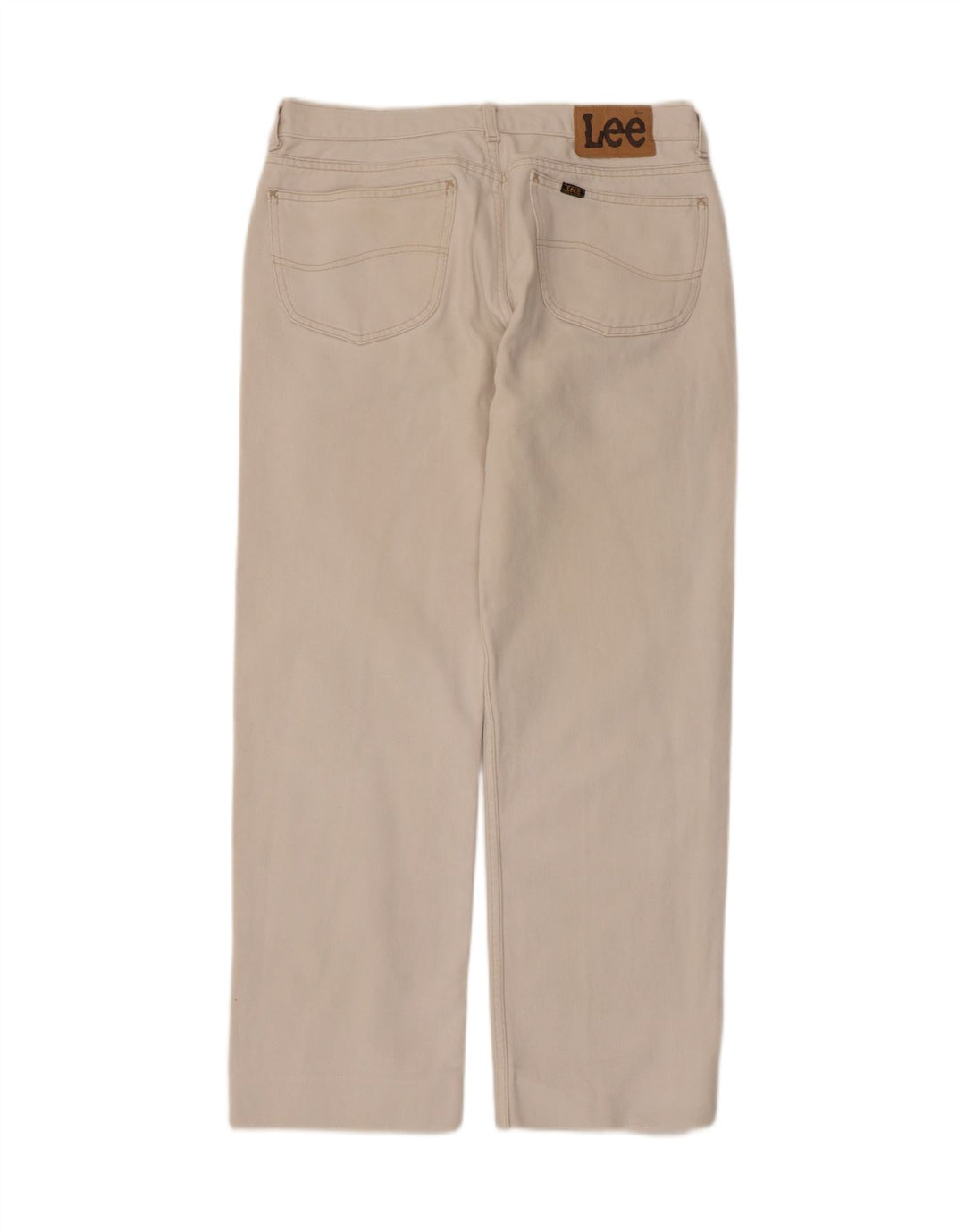 LEE Straight Jeans til mænd W36 L29 Beige Bomuld