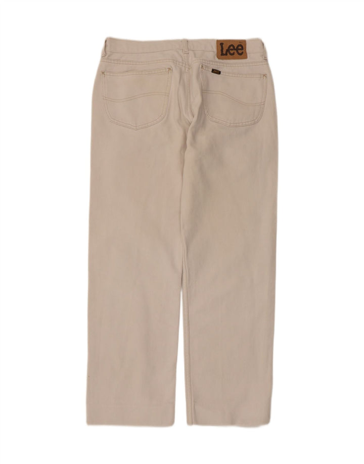 LEE Straight Jeans til mænd W36 L29 Beige Bomuld