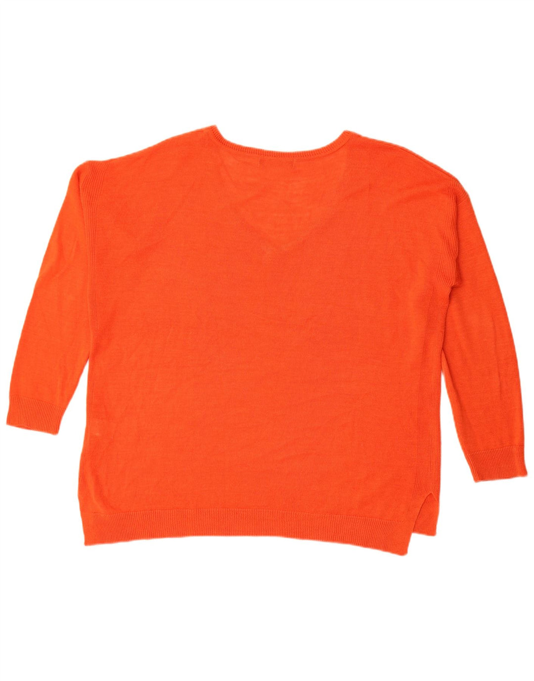 Marks & Spencer Dame Oversized V-hals sweater UK 14 Large Orange