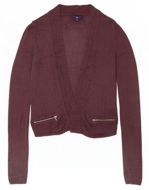 Gap Womens Open Cardigan Sweater UK 6 XS Brun