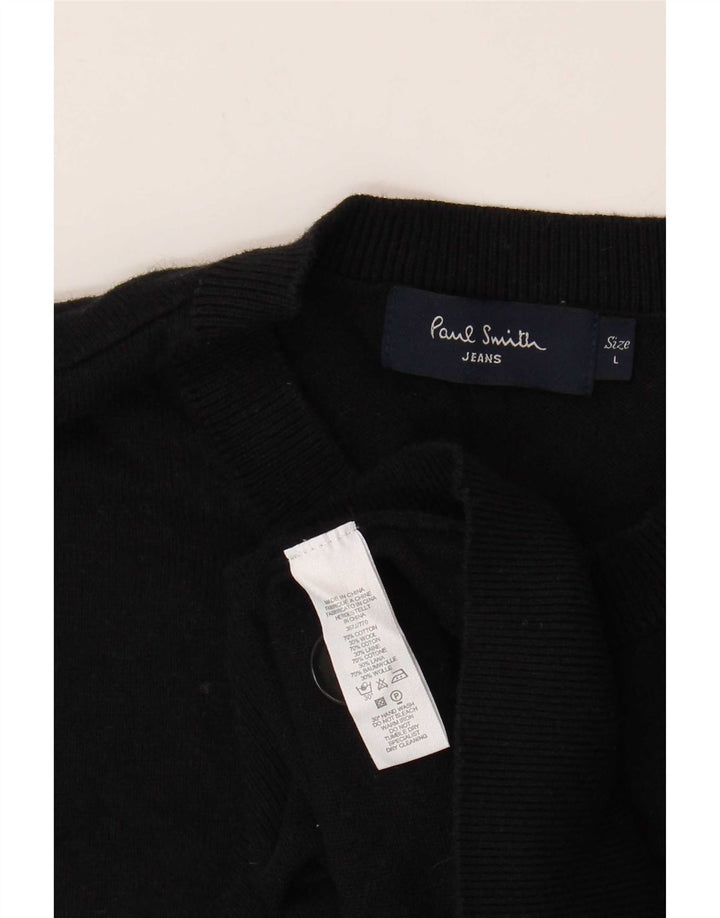 Paul Smith Herre rund hals sweater stor sort bomuld