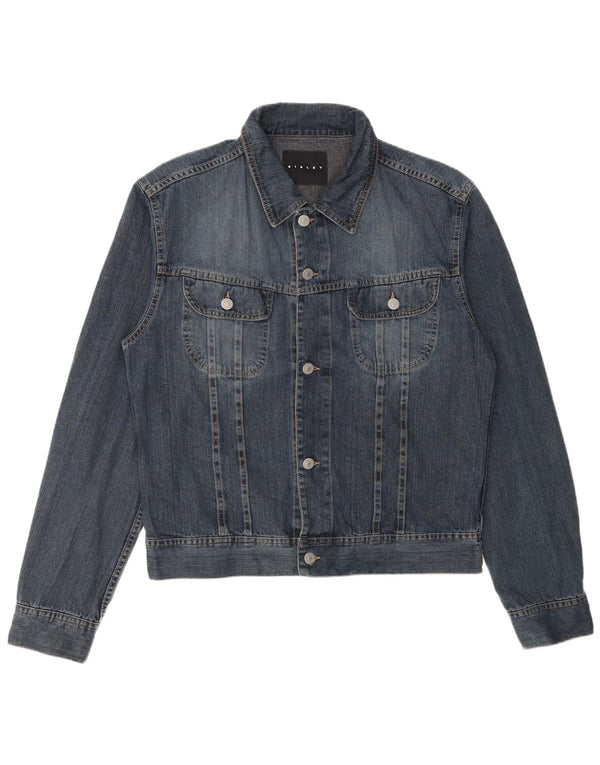 Sisley Herre denimjakke UK 40 Large Blue Cotton