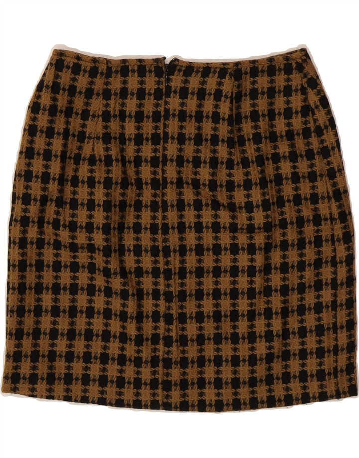 ATOS LOMBARDINI Womens Pencil Skirt IT 42 Medium W28  Brown Check Wool Vintage Atos Lombardini and Second-Hand Atos Lombardini from Messina Hembry 