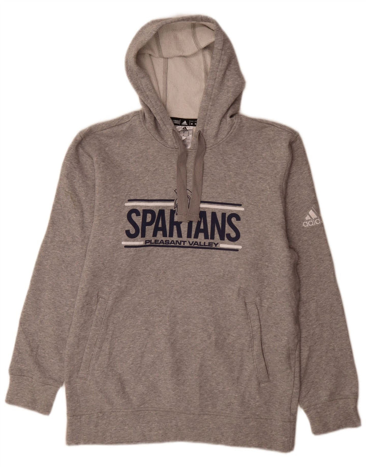 Adidas Herre Spartans Pleasant Valley Graphic Hoodie Jumper Medium Grå