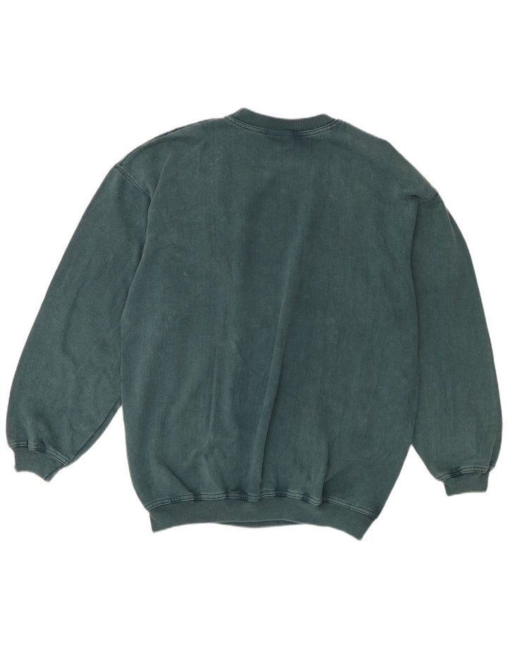 Vintage sweatshirt til mænd XL blå bomuld