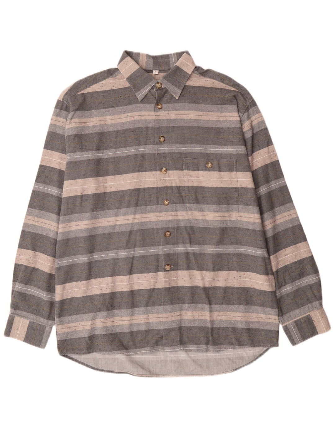 Stefano Herre flannelskjorte str. 42 Large Gråstribet