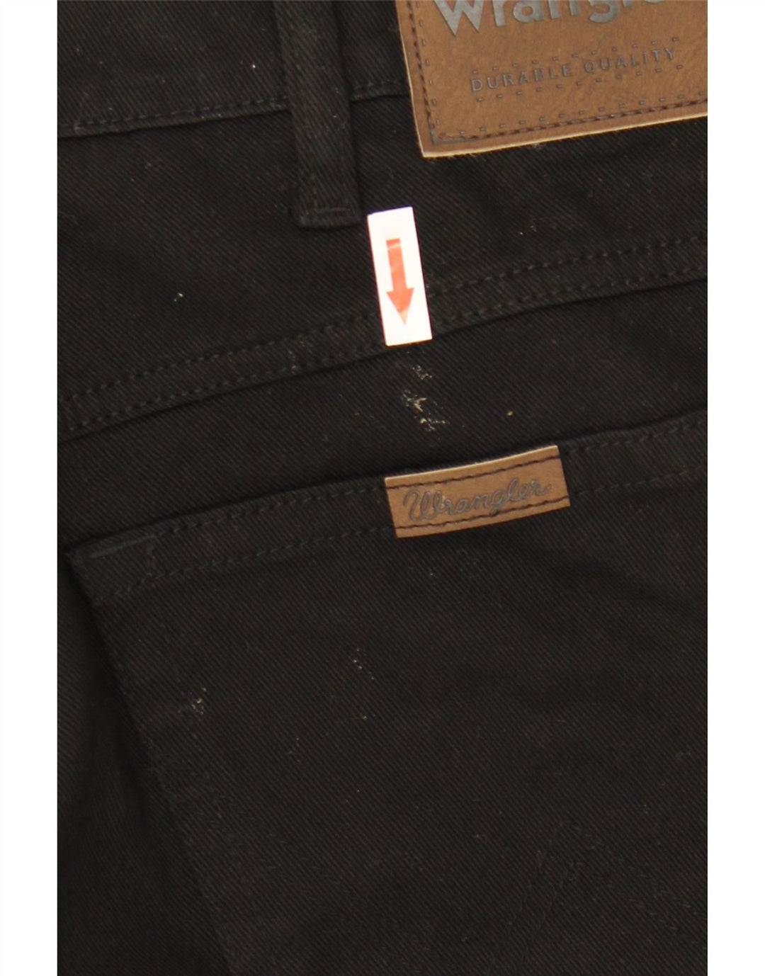 Wrangler Herre Regular Straight Jeans W38 L30 Sort Bomuld