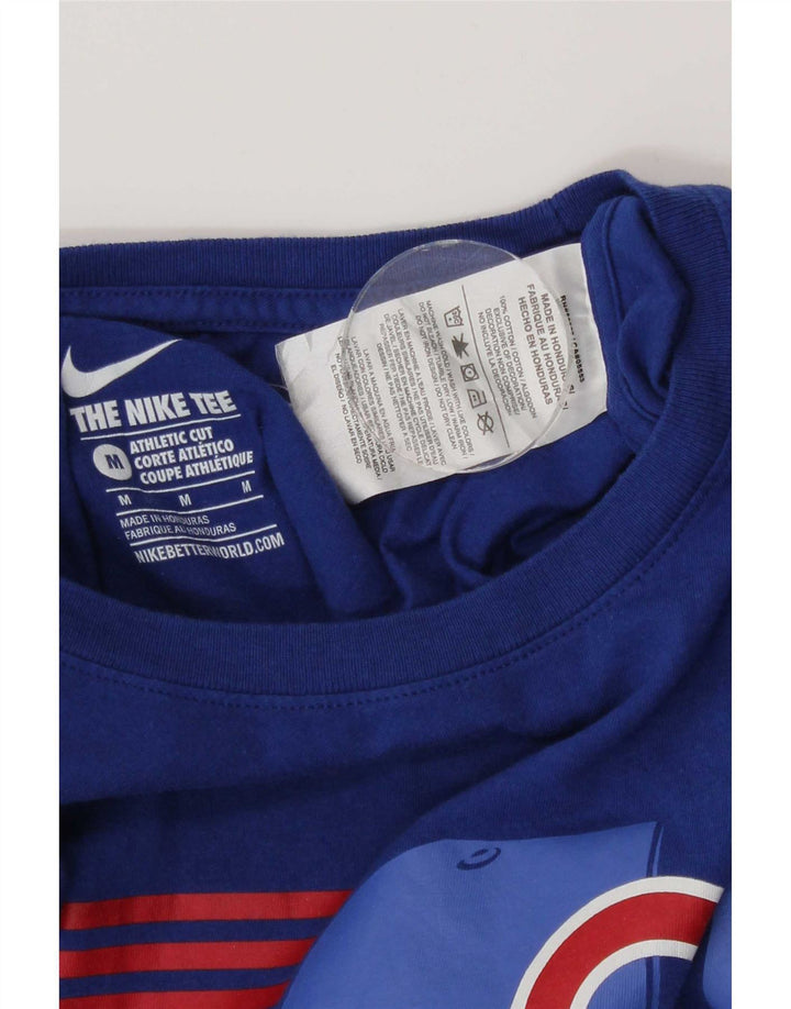 Nike Herre Chicago Cubs grafisk T-shirt top mellemblå bomuld
