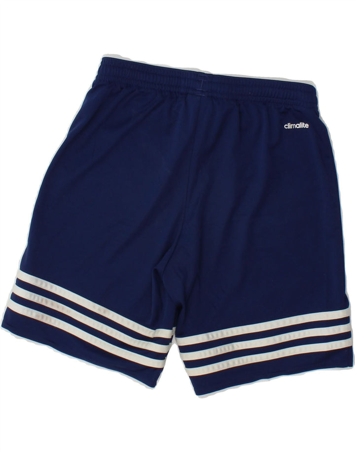 ADIDAS Boys Climalite Sport Shorts 9-10 Years Medium Blue Polyester Vintage Adidas and Second-Hand Adidas from Messina Hembry 