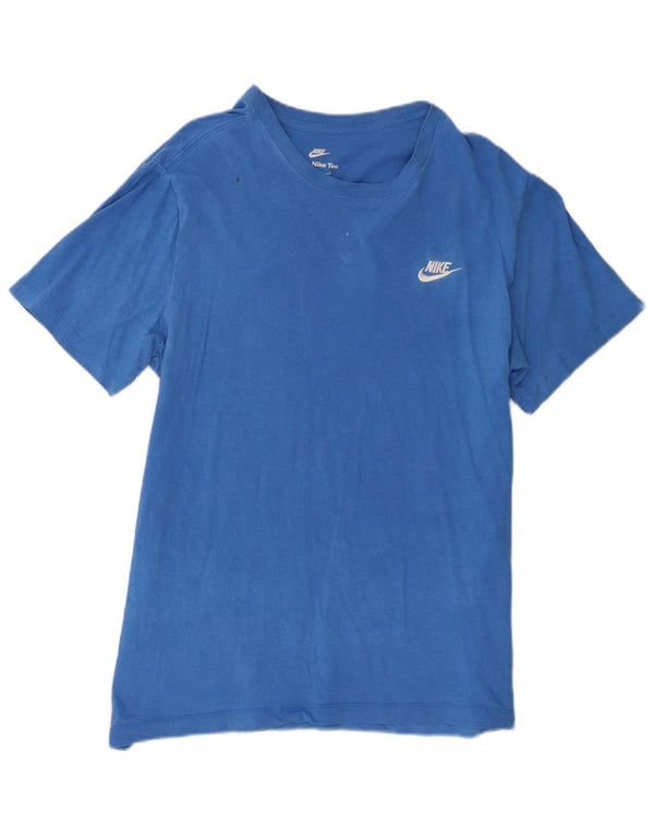 Nike T-shirt top til mænd, stor blå bomuld