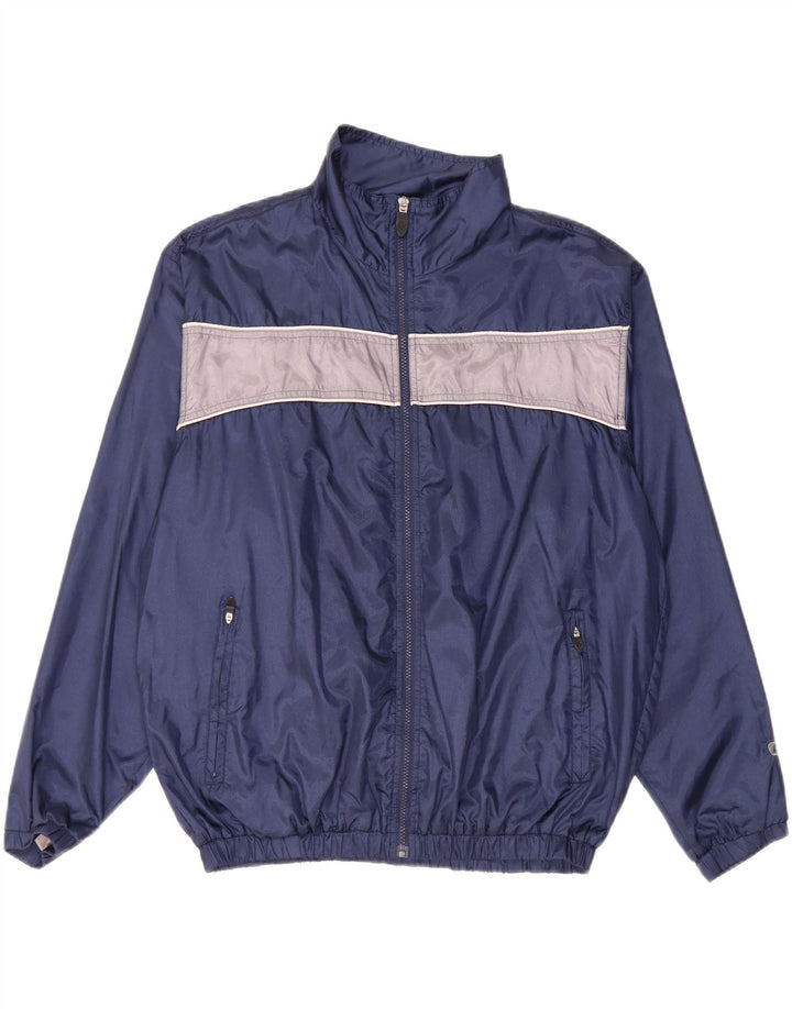 ALEX Træningsdragt topjakke til mænd UK 38 Medium Navy Blue Colourblock Polyamid