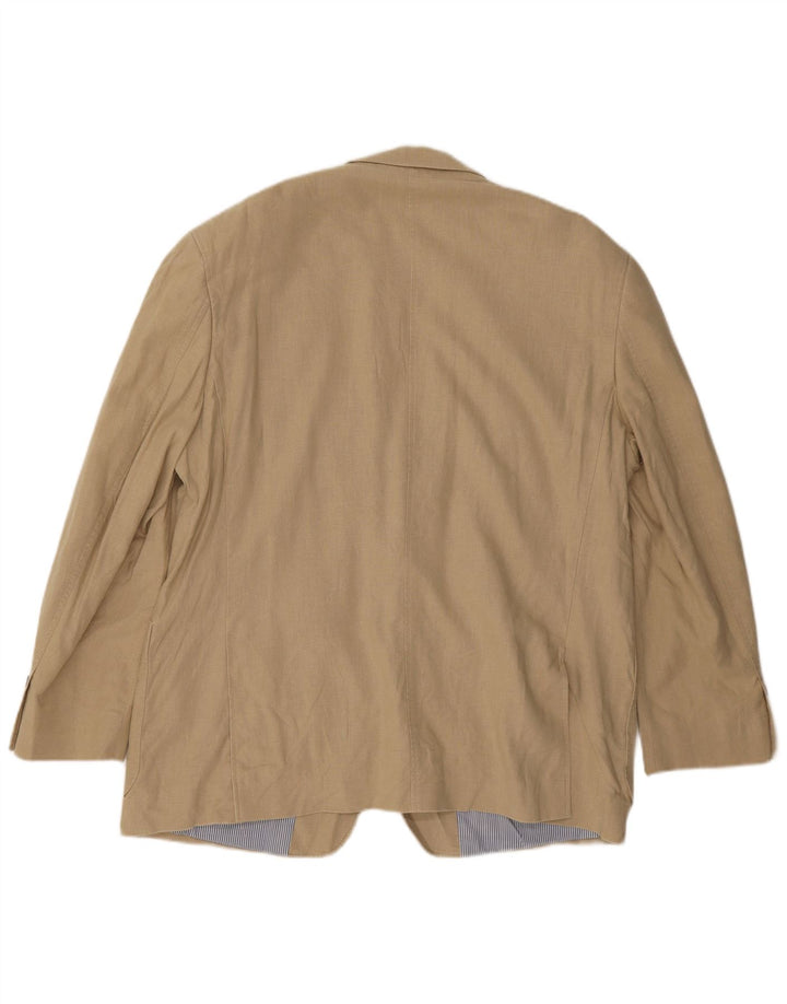 Marks & Spencer Herre 2-knaps blazerjakke UK 40 Large Beige Linen