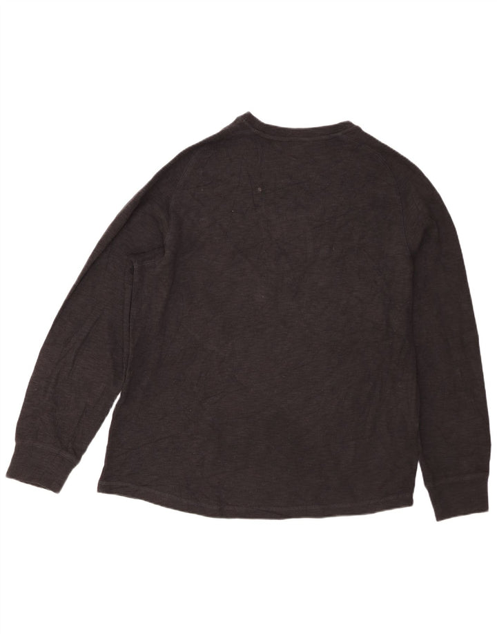 Eddie Bauer Herre Top Langærmet XL Sort Bomuld