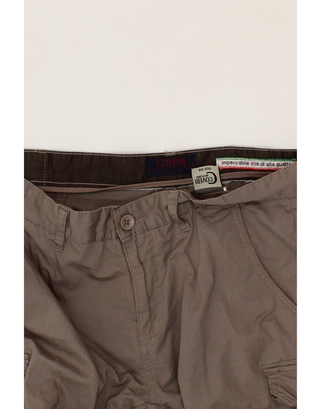 COVERI Mens Cargo Shorts IT 54 2XL W38  Grey Cotton Vintage Coveri and Second-Hand Coveri from Messina Hembry 