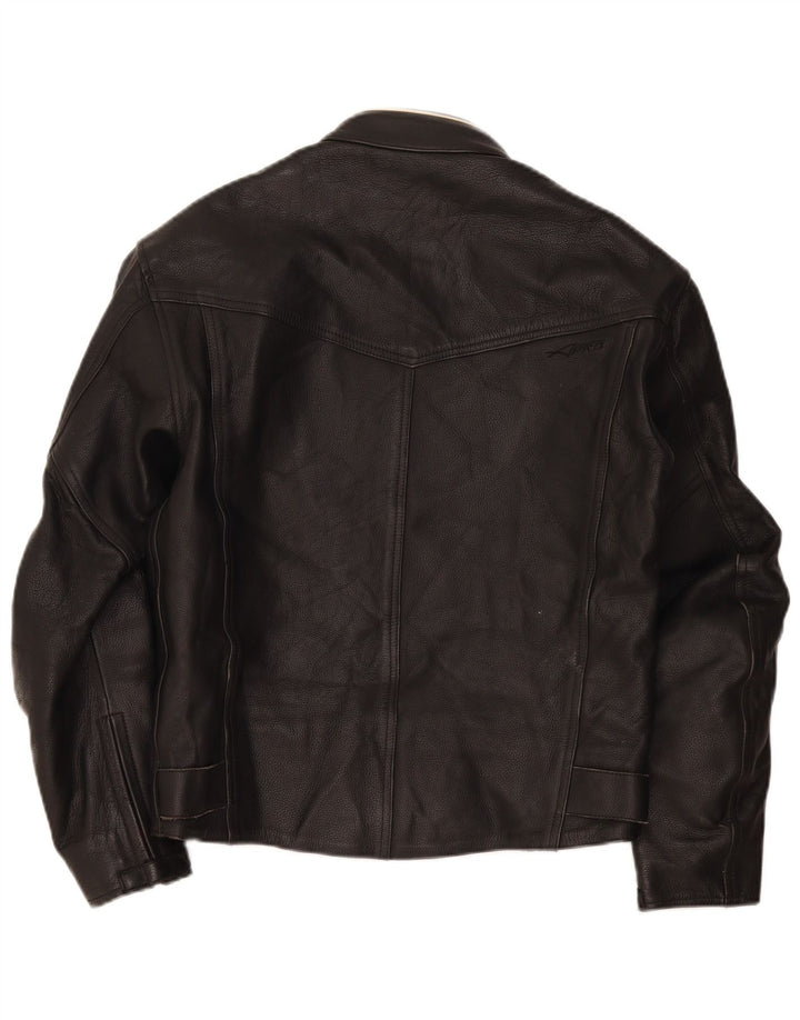 XPro Herre Læder Biker Jacket UK 38 Medium Sort Stribet