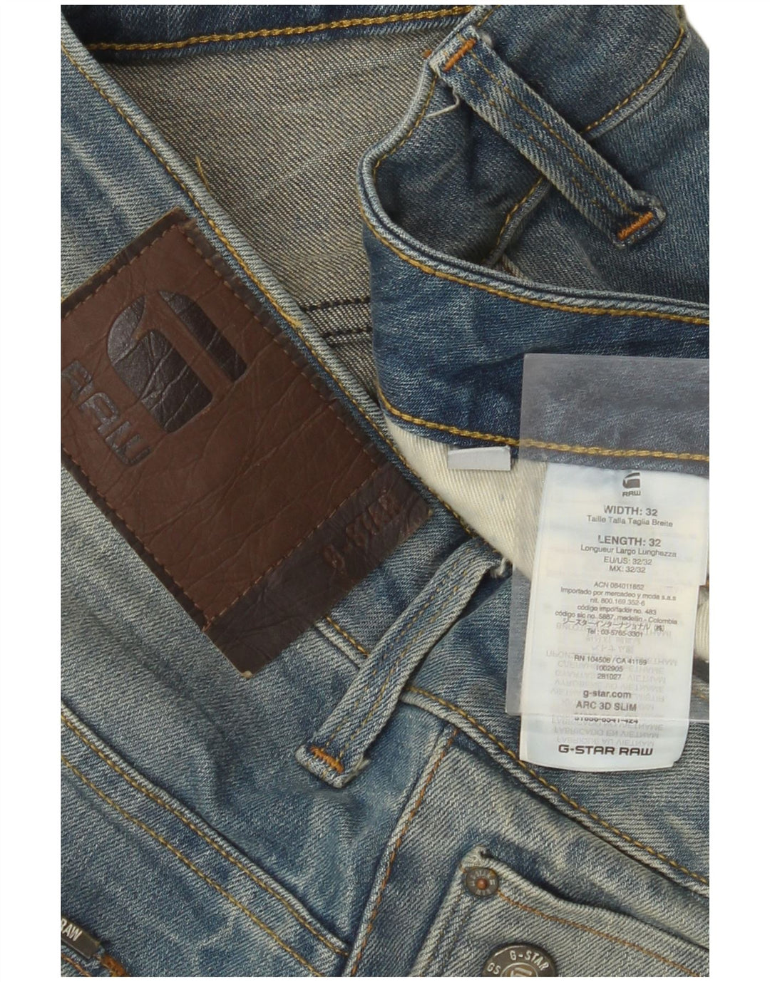 G-STAR Herre 3D Arc Slim Jeans W32 L32 Blå Bomuld