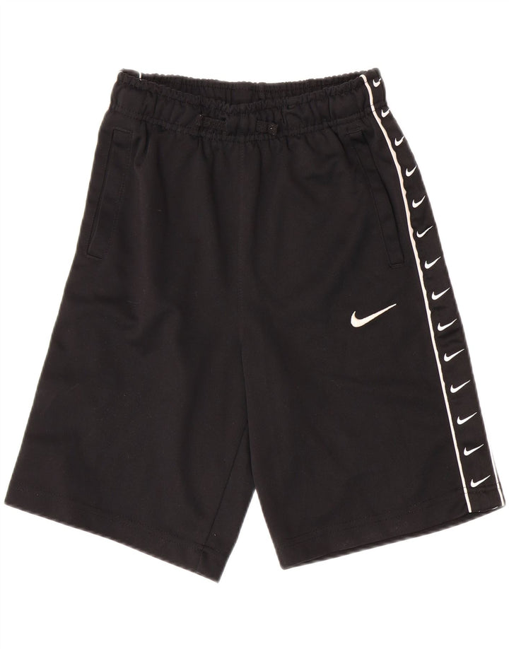 NIKE Boys Graphic Sport Shorts 12-13 Years Large  Black Polyester Vintage Nike and Second-Hand Nike from Messina Hembry 